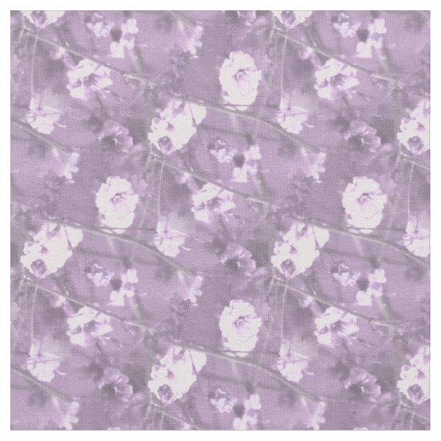 Wildflowers Shades of Lavender Fabric (Close Up)