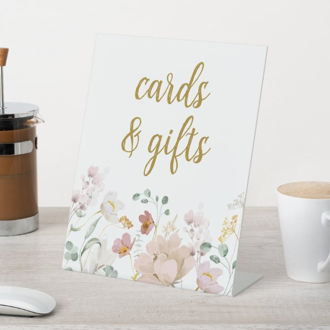 Wildflowers Shower Cards & Gifts Sign (In SItu)