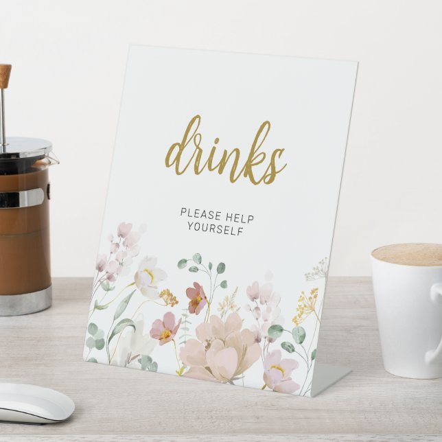 Wildflowers Shower Drinks Sign (In SItu)