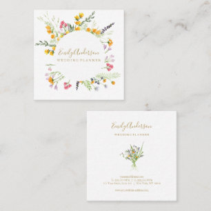 Wildflowers spring Bohemian business card