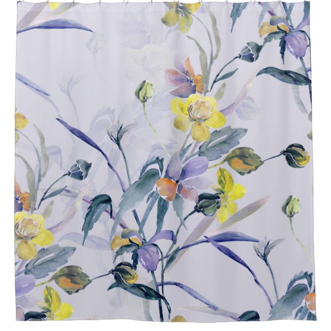 Wildflowers spring, seamless natural pattern. (Front)