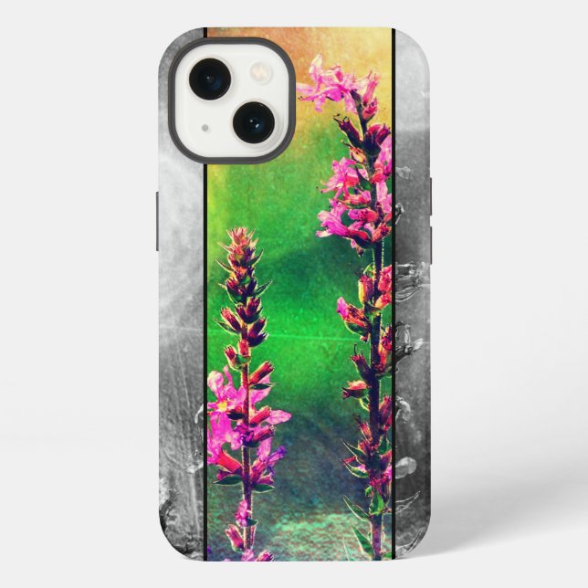 Wildflowers Stripe  iPhone Case (Back)