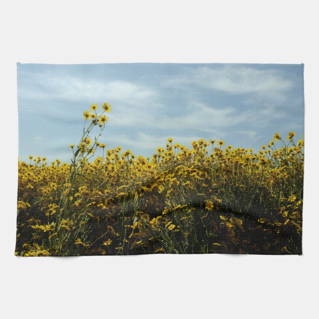 Wildflowers Sunflowers Kitchen Towel (Horizontal)