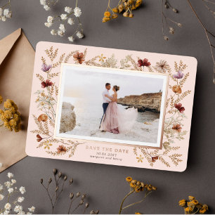 Wildflowers Surround Save the Date