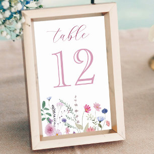 Wildflowers Table Number