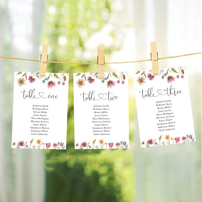 Wildflowers Table Number 2 Seating Chart (Creator Uploaded)