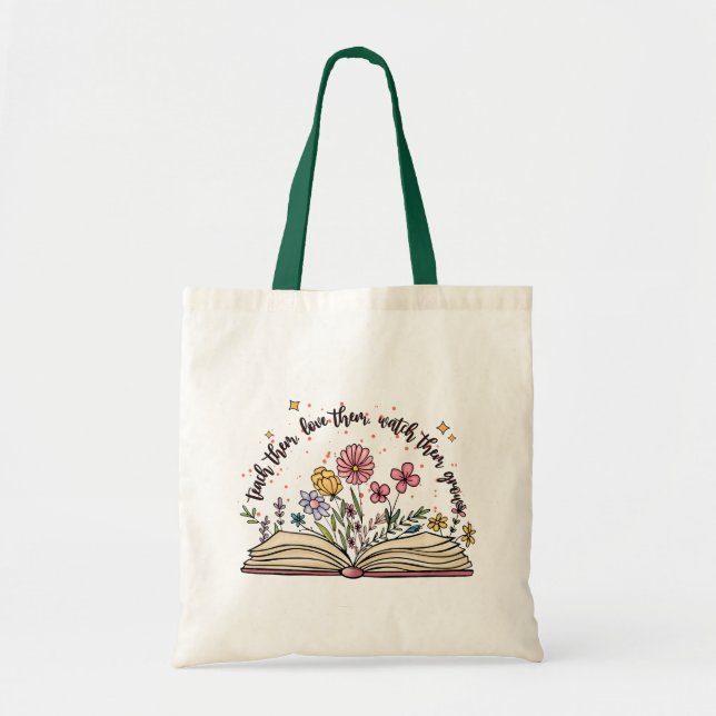 Wildflowers Teacher Tote Bag (Front)