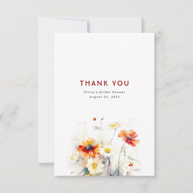 Wildflowers Thank You Card (Front)