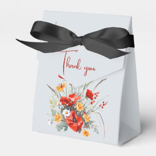 Wildflowers Thank You Wedding Gift  Favor Box