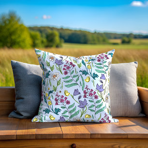 Wildflowers Throw Pillow