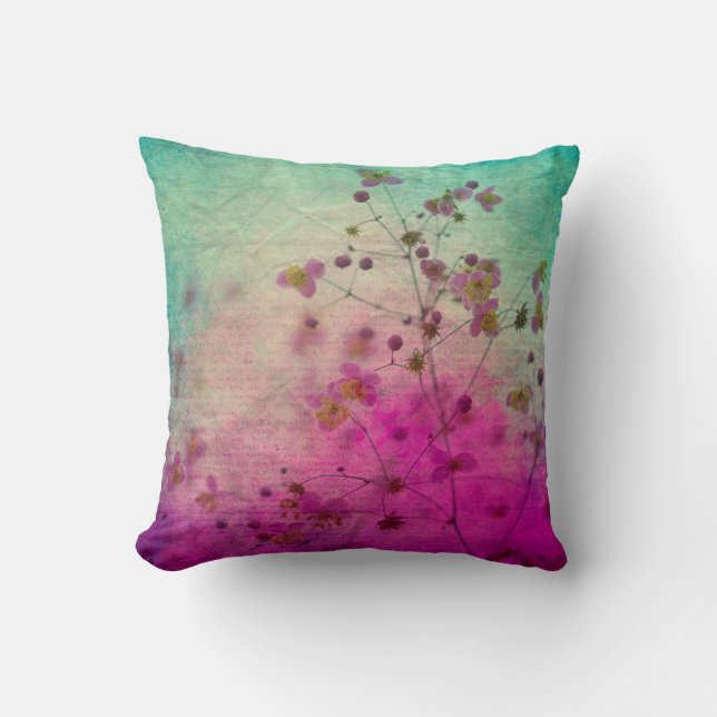Wildflowers Throw Pillow (Front)