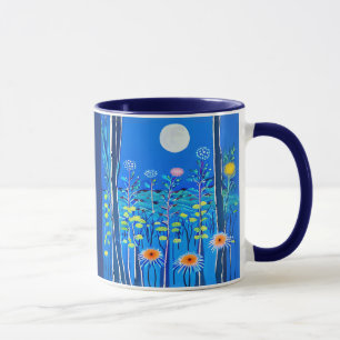 Wildflowers under a Full Moon Mug