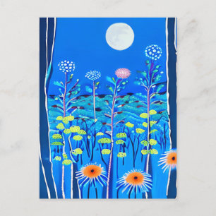Wildflowers under a Full Moon Postcard