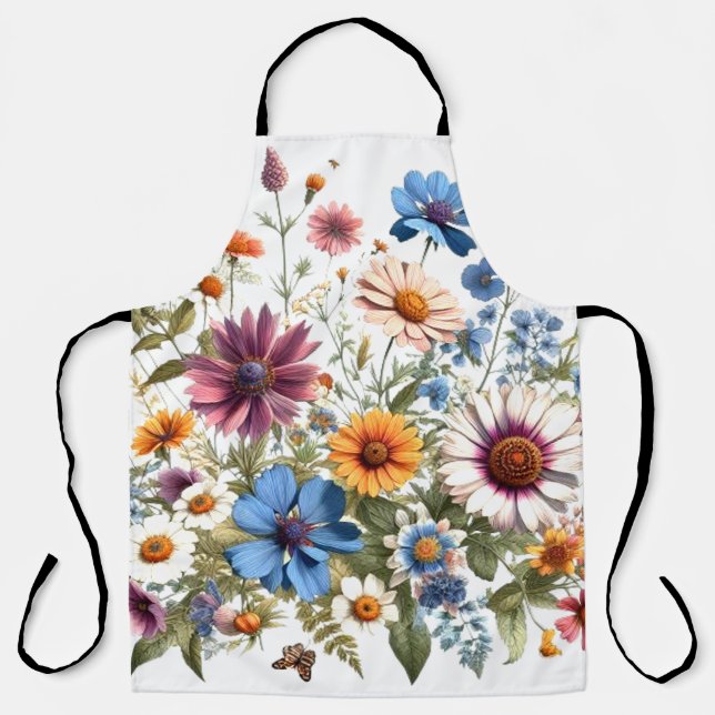Wildflowers Unisex Apron (Front)