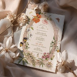 Wildflowers Vintage Wedding Invitation Mauve Rose<br><div class="desc">Experience the charm and beauty of a bygone era with our wildflowers-themed wedding invitations. Crafted with attention to detail, these invitations feature a stunning watercolor design of a Mauve Dusty Rose Bouquet and lush greenery, evoking delicate and intricate nature motifs. The portal-like design encapsulates your wedding details, symbolizing a gateway...</div>