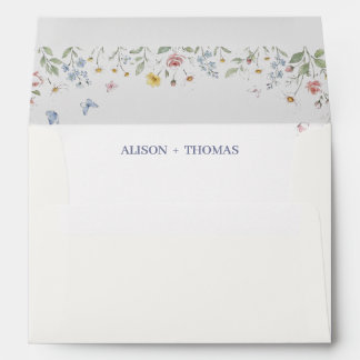 Wildflowers Watercolor Floral Envelope