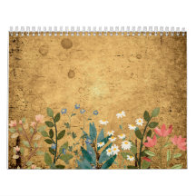 Wildflowers, Watercolor, Vintage