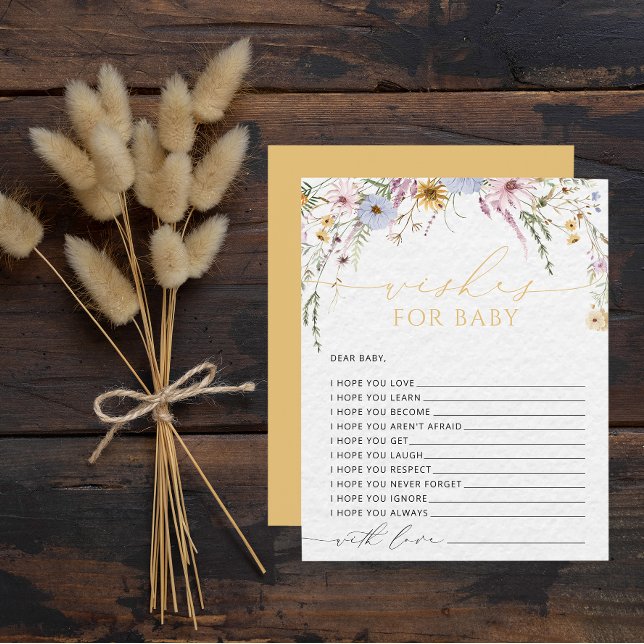 Wildflowers Watercolor Wishes for Baby  (Creator Uploaded)