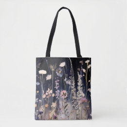 Wildflowers Watercolor Wispers Shoulder Tote