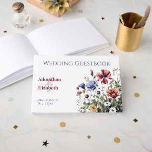 Wildflowers Wedding Guest Book