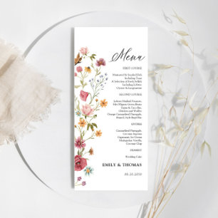 Wildflowers Wedding Menu