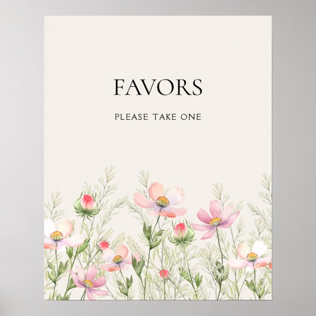 Wildflowers Wedding Poster (Front)