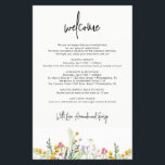 Wildflowers Wedding Welcome bag letter Flyer<br><div class="desc">Elegant and modern Welcome letter for your guests.</div>