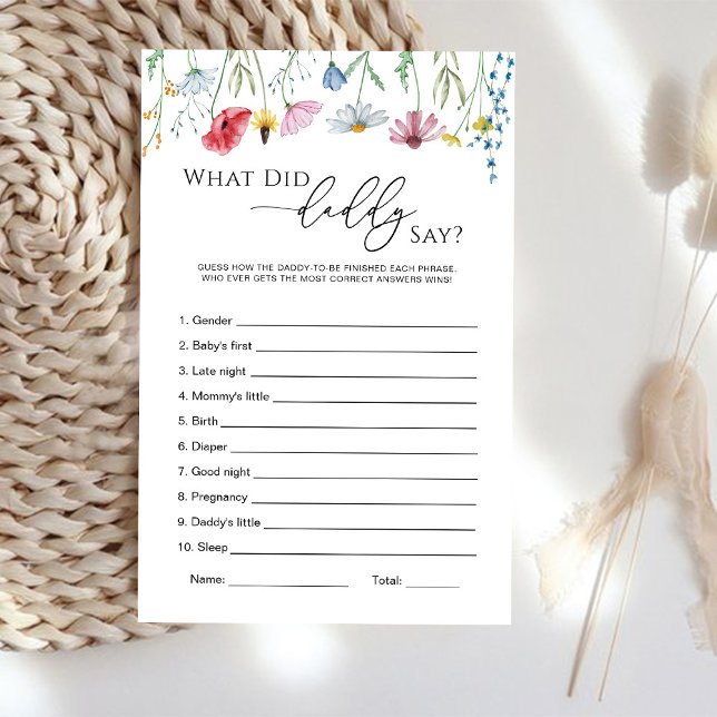 Wildflowers What Did Daddy Say Game (Creator Uploaded)