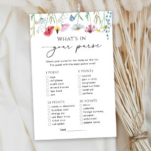 Wildflowers What's in your Purse Baby Game