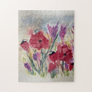 Wildflowers with poppies jigsaw puzzle