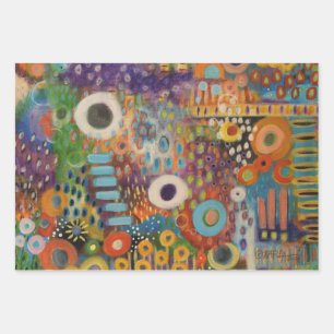 Wildflowers wrapping paper sheet