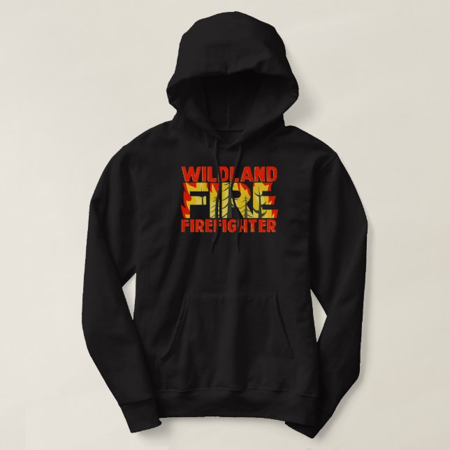 Wildland Fire Rescue Department Firefighters Firem Hoodie (Design Front)
