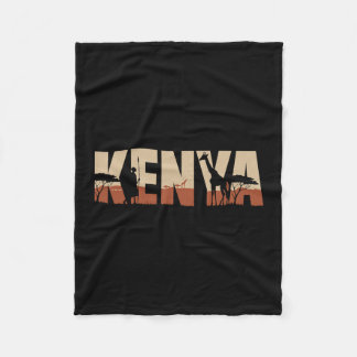 Wildlife African Vacation Travel To Kenya  Fleece Blanket