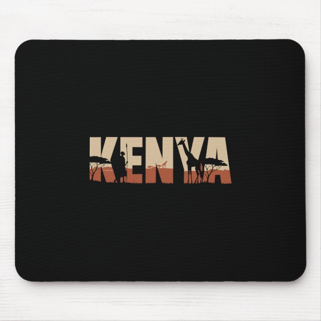 Wildlife African Vacation Travel To Kenya  Mouse Pad (Front)