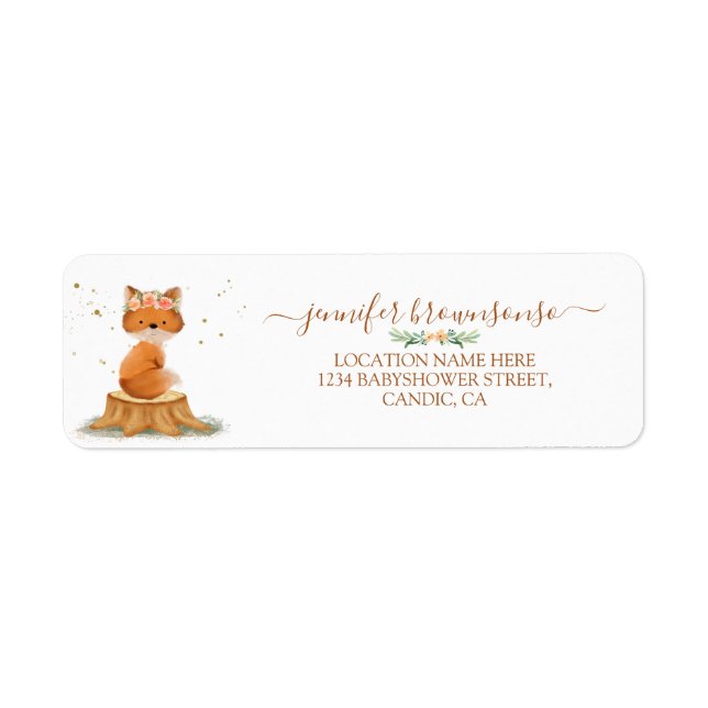 Wildlife Animal Fox Flower (Front)
