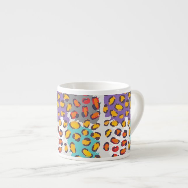 Wildlife animal pattern espresso cup (Front Right)