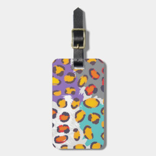 Wildlife animal pattern luggage tag