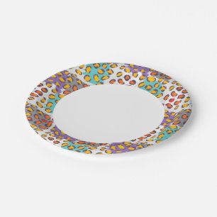 Wildlife animal pattern paper plate
