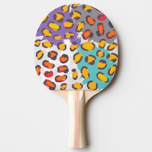 Wildlife animal pattern ping pong paddle (Front)
