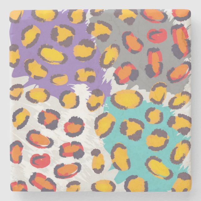 Wildlife animal pattern stone coaster (Front)