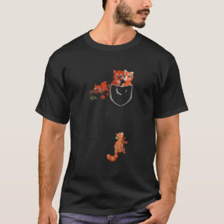 Wildlife Animal Red Pandas Pocket Red Panda T-Shirt