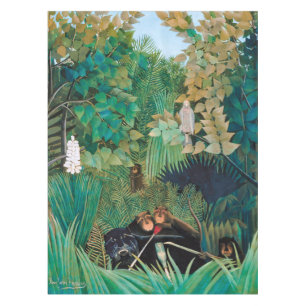 Wildlife Animals in Tropical Forest Tablecloth