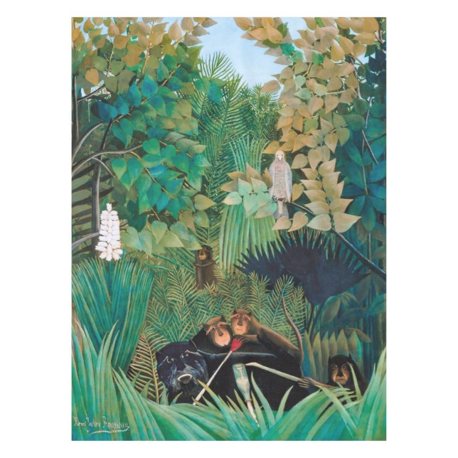 Wildlife Animals in Tropical Forest Tablecloth (Front)