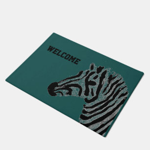 Wildlife Art Zebra Welcome Doormat