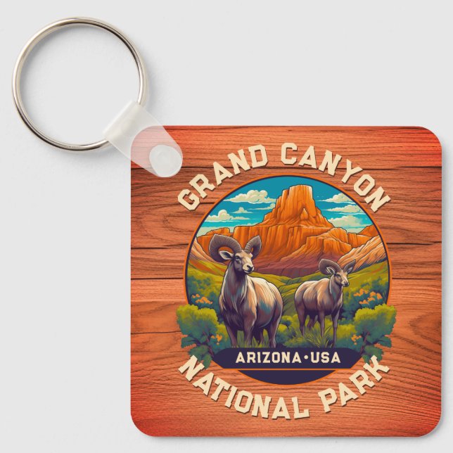 Wildlife at Grand Canyon National Park Arizona  Keychain (Front)