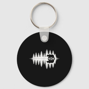Wildlife Bear Forest Reflection Art Hiking Camping Keychain