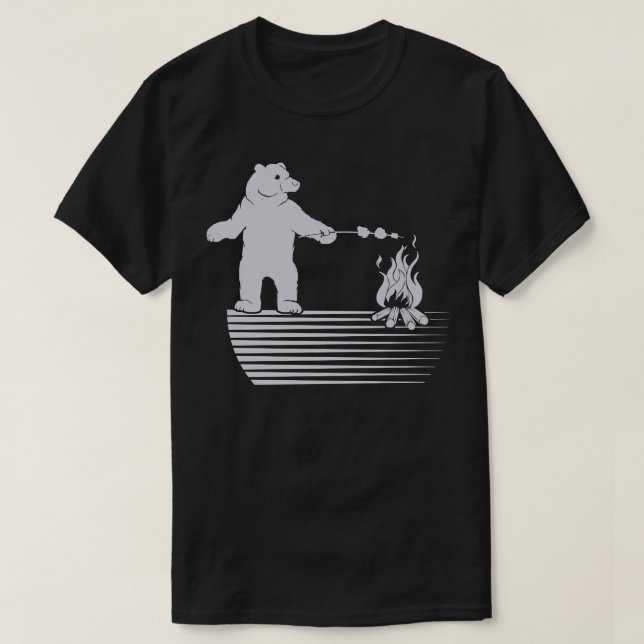 Wildlife Bear Grilling Barbecue Camping Premium  T-Shirt (Design Front)