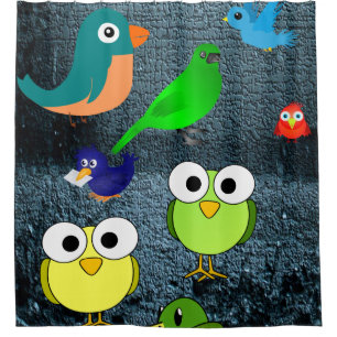 wildlife birds showercurtain