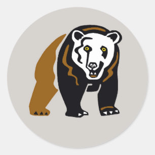 Wildlife - Cool Grizzly BEAR - Animal lover - Classic Round Sticker