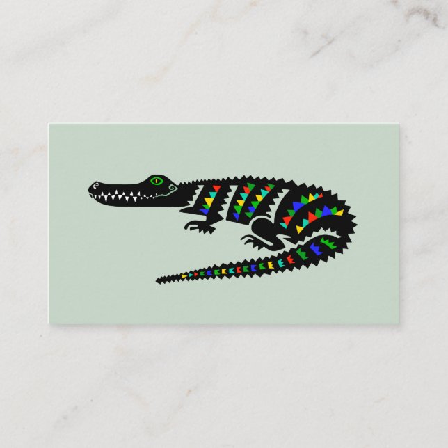 Wildlife - CROCODILE - ALLIGATOR - Nature - Business Card (Back)
